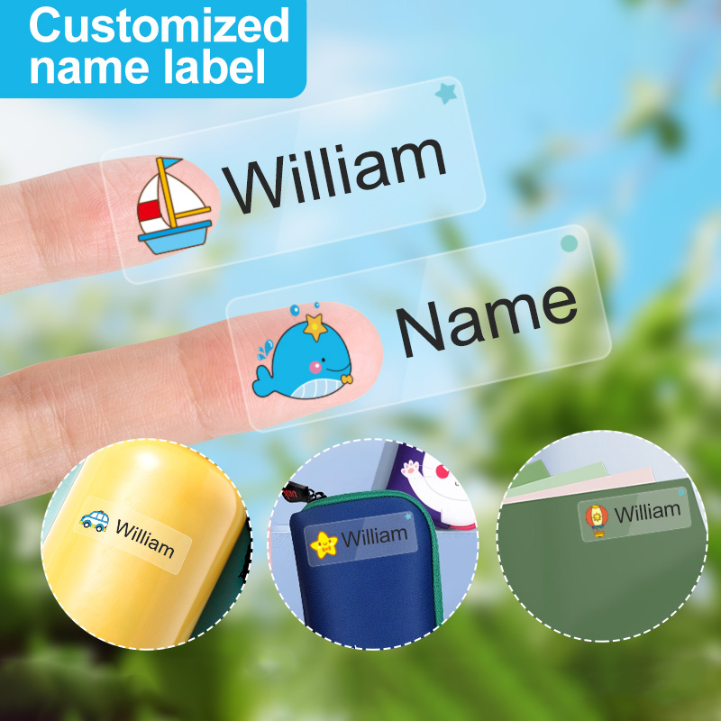 Pet Supplies Usa - Custom Transparent Name Stickers Waterproof -