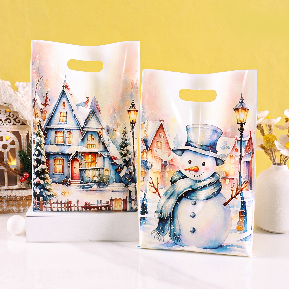Pet Supplies Discount - 10/20/50pcs Merry Christmas Blue Gift Bag