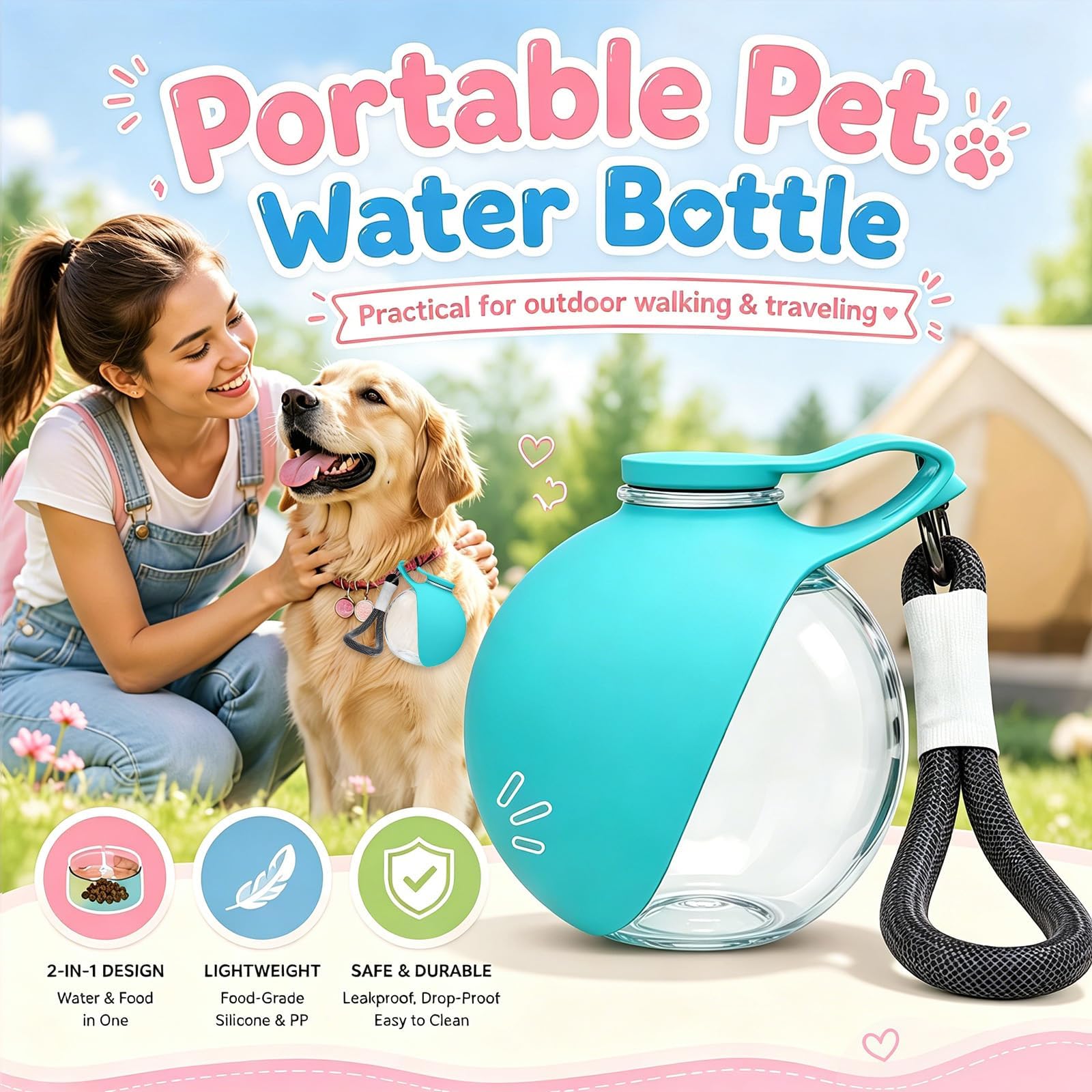 Pet Supplies Dropshipping - New 2026 2 in 1 Portable