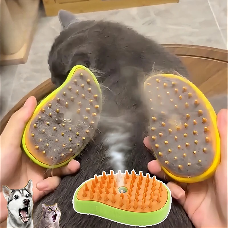 Cat Steam Brush Electric Spray - огляд і ціна Pet Supplies Grooming Hours