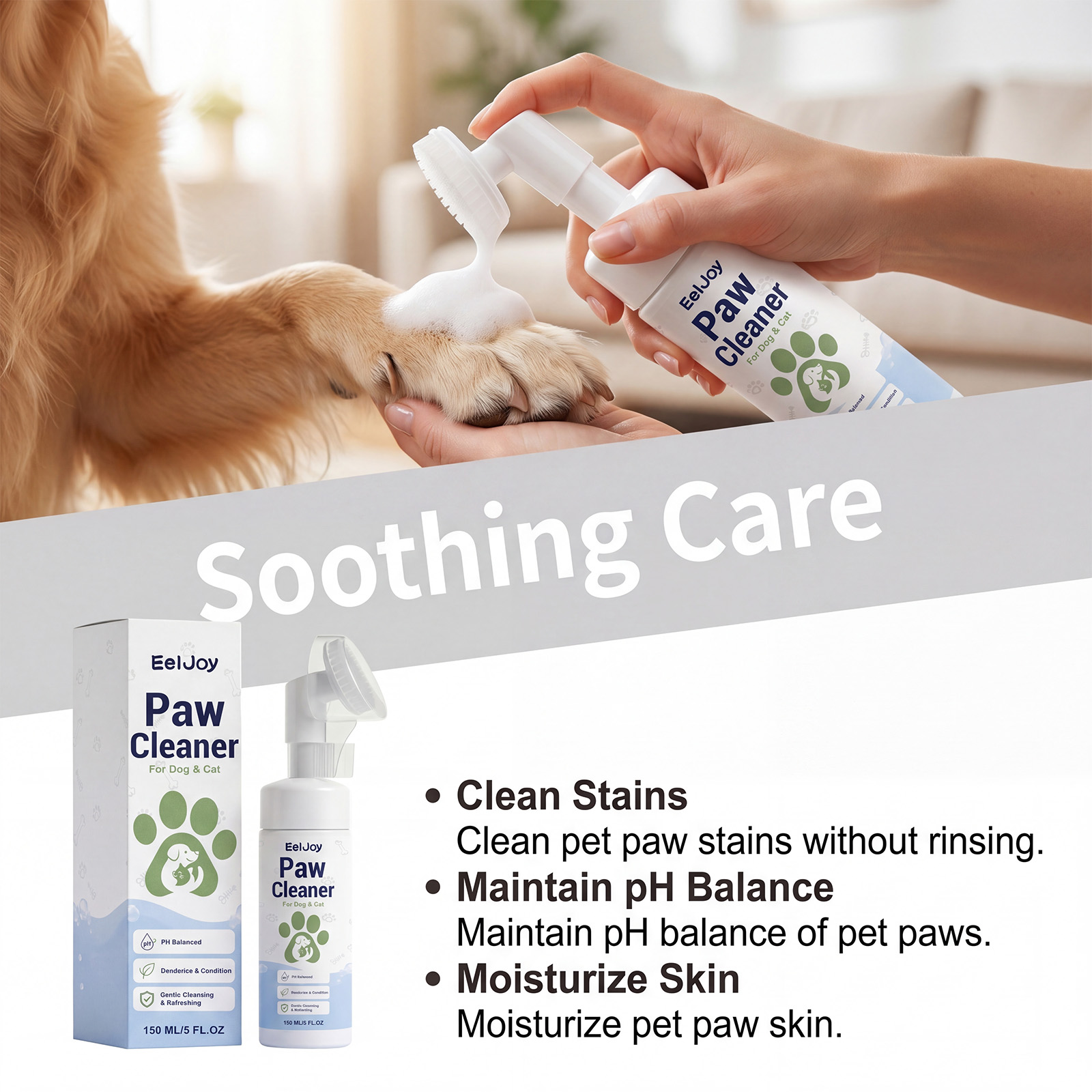 No Rinse Pet Paw Clean Foam Wi - огляд і ціна Dog Paw Cleaner